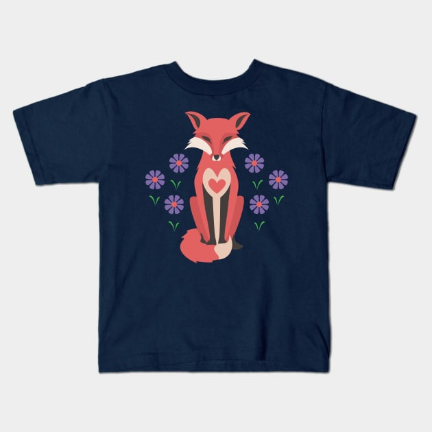 Spring Fox Kids T-Shirt by lauran